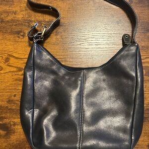 Chic Black Leather Hobo Bag